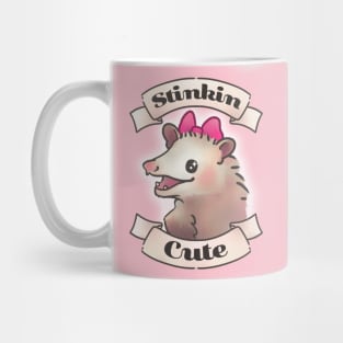 Stinkin Cute Opossum T-Shirt Mug